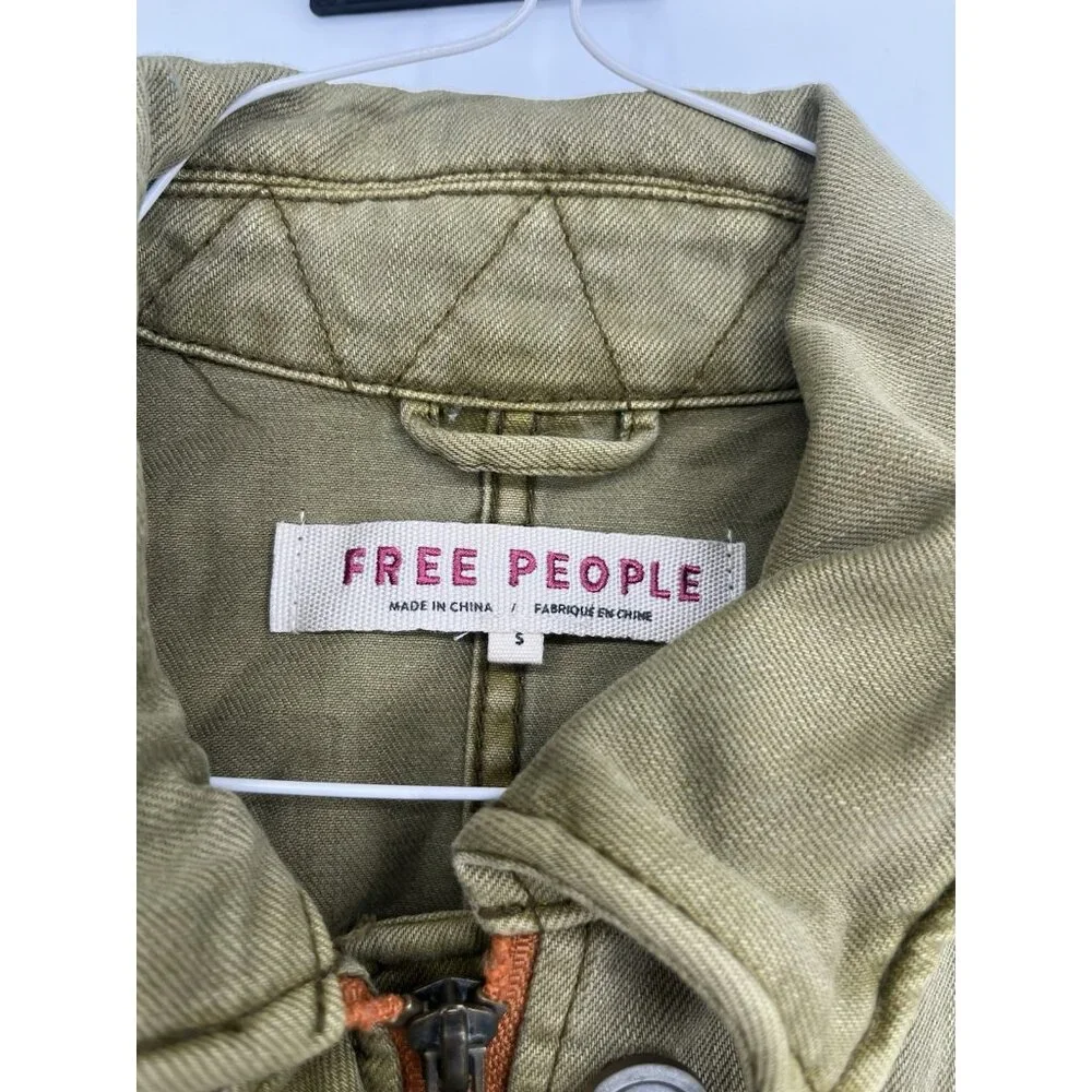 Free People Jacket Womens Small‎ Olive Green Seize The Day Military Oversized